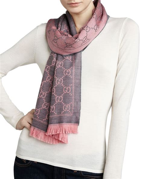 gucci pink gingham scarf|gucci oversized scarf.